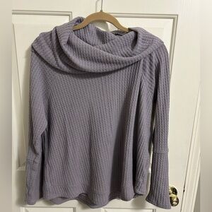 Cupio Lilac Cowl Neck Long Sleeve Tunic Shirt  Sweater Large